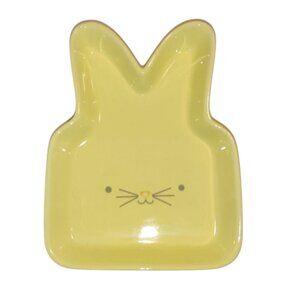 Grasslands Road Yellow Easter Bunny Shaped Jelly Bean Ceramic Dish NIB